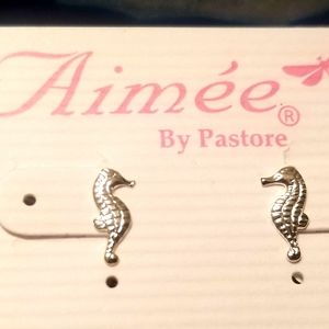 Aimee Sterling Silver Seahorse Earrings